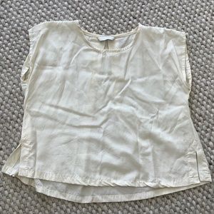 Josephine Vented Shell in Silk Crepe Cream xxs